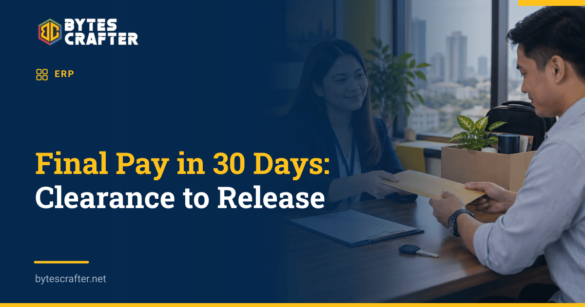 Final Pay in 30 Days: Clearance to Release
