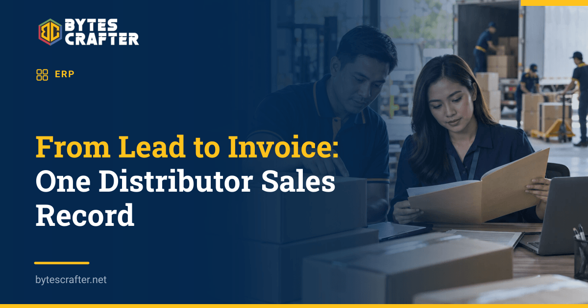 From Lead to Invoice: One Distributor Sales Record