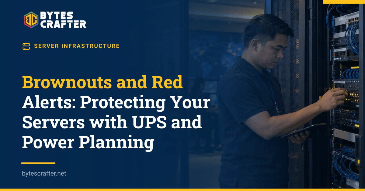 Brownouts and Red Alerts: Protecting Your Servers with UPS and Power Planning