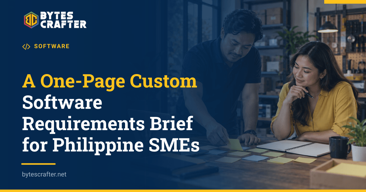 A One-Page Custom Software Requirements Brief for Philippine SMEs