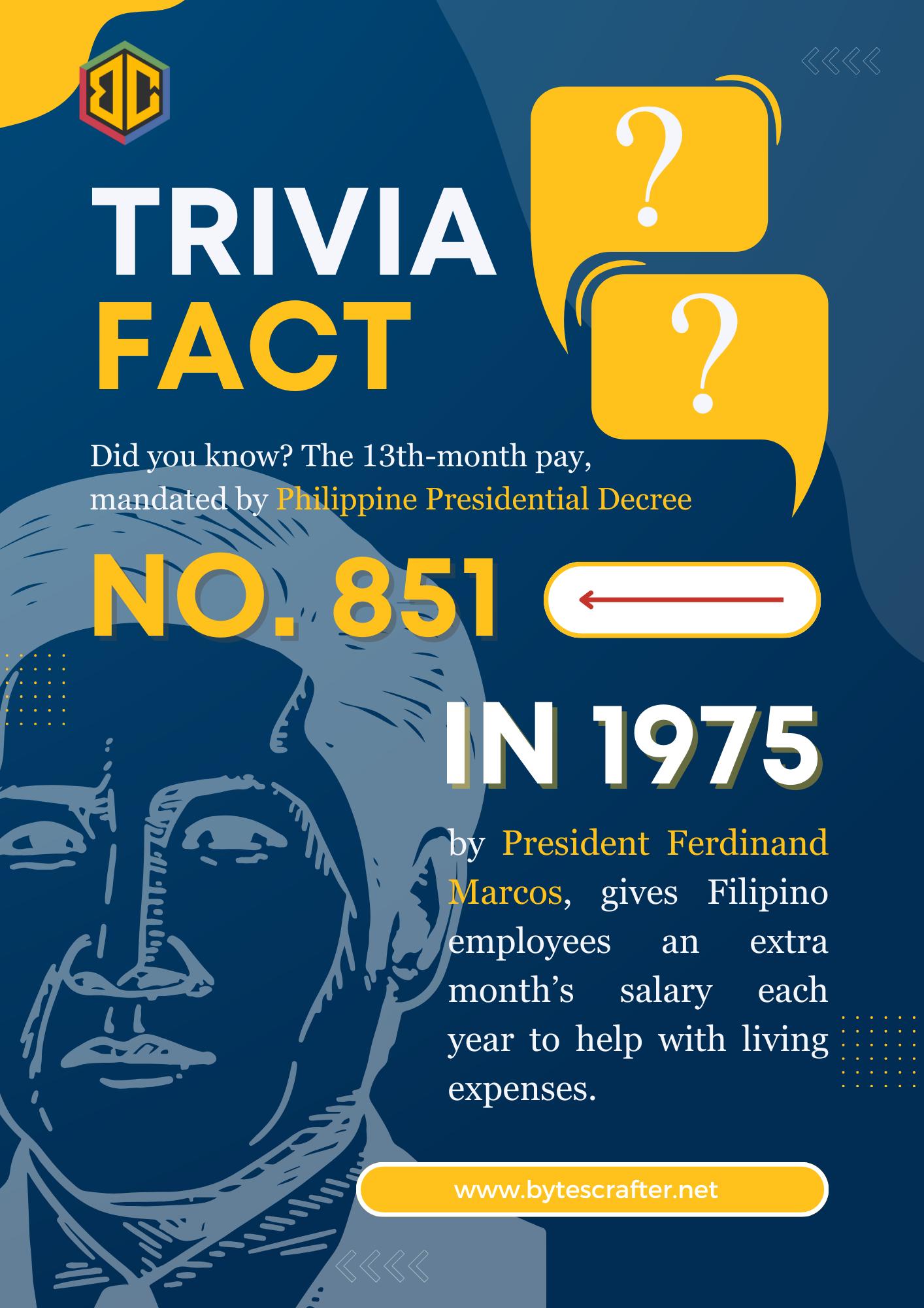 The 13th-month pay, mandated by Presidential Decree No. 851 in 1975, gives Filipino employees an extra month’s salary each year to help with living expenses