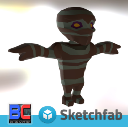 3D Model Character LOWPOLY – Mummy